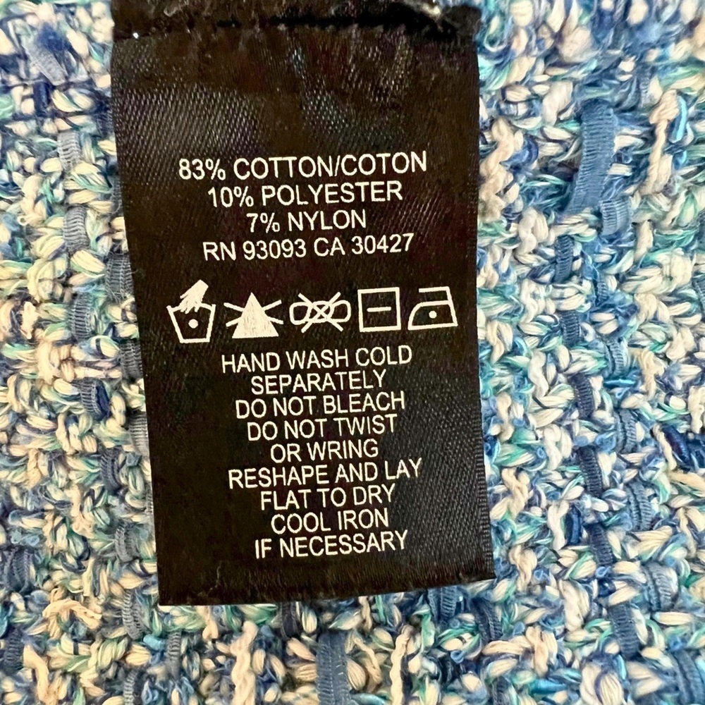 NIC+ZOE (Large - EUC) Blue Under the Sea Jacket - Picture 9 of 10